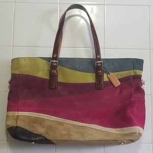 Coach suede tote